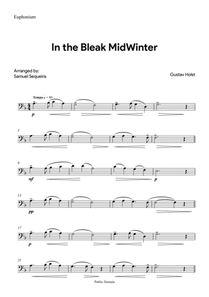 In the Bleak Midwinter - with strings trio play along - Euphonium (BC) image number null