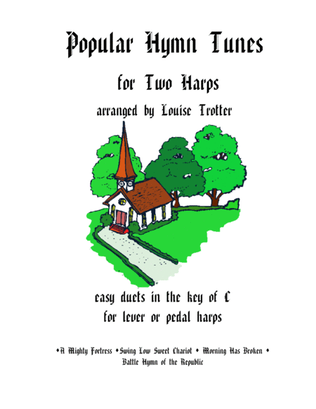 Book cover for Popular Hymn Tunes for Two Harps