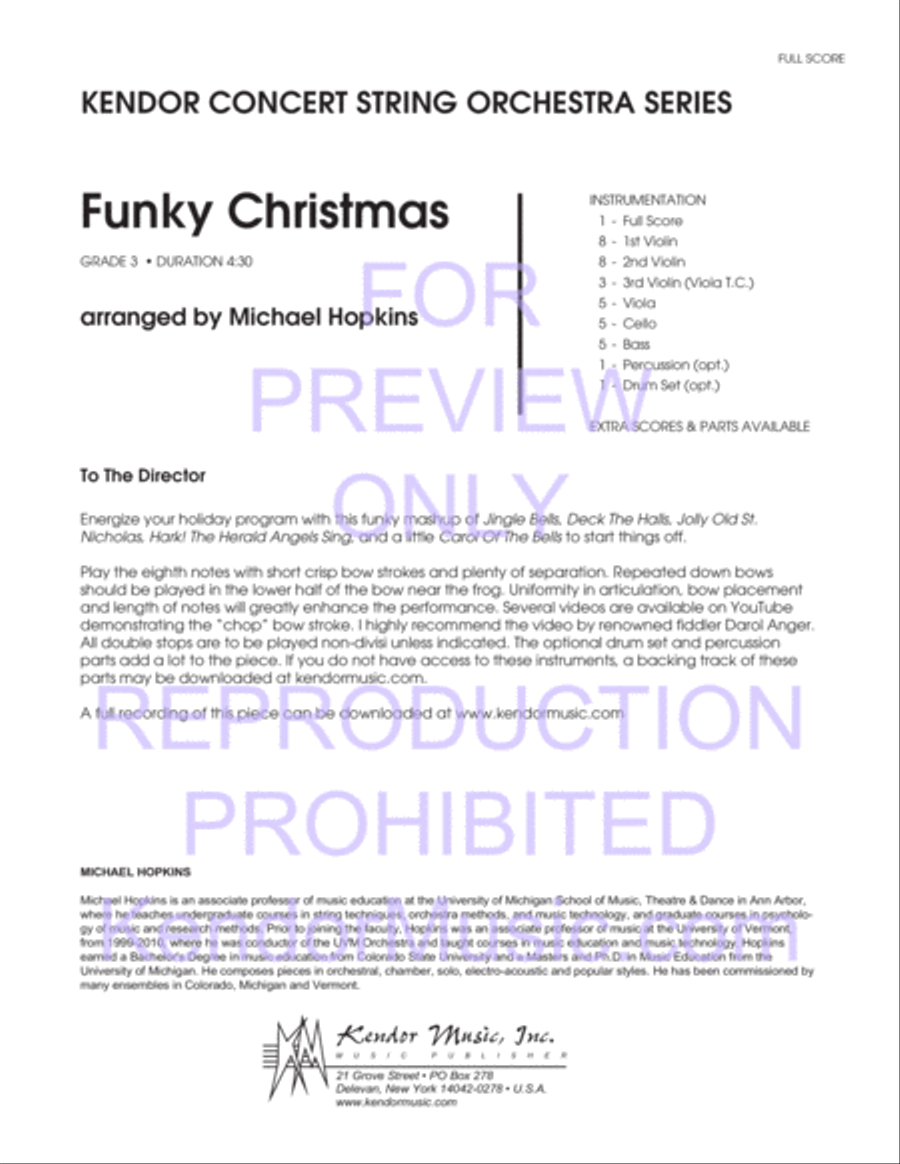 Funky Christmas Funky Christmas String Orchestra scores gallery preview page 2