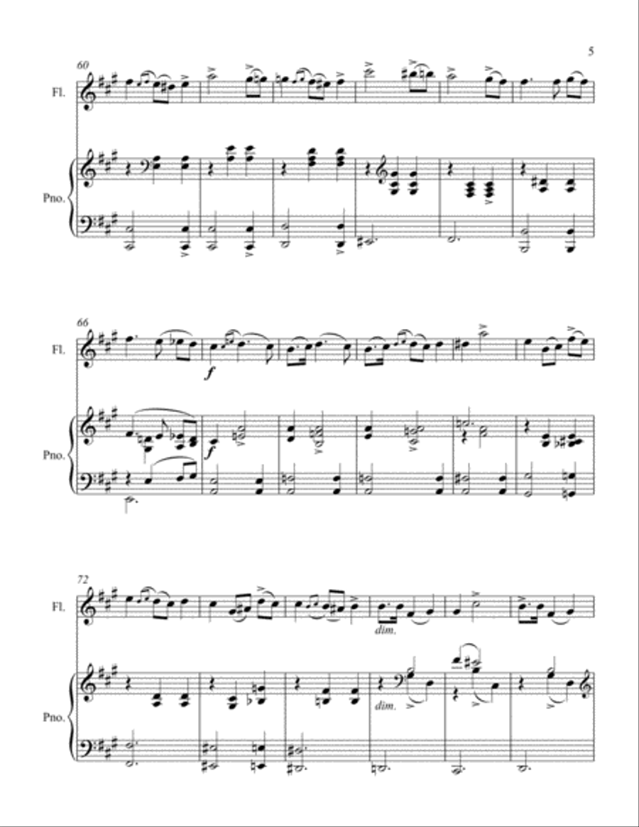 Second Mazurka Flute Solo scores gallery preview page 5