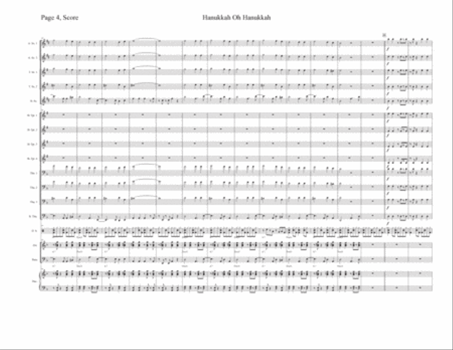 Hanukkah Oh Hanukkah Jazz Ensemble scores gallery preview page 4