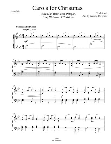 Carols for Christmas for Solo Piano image number null