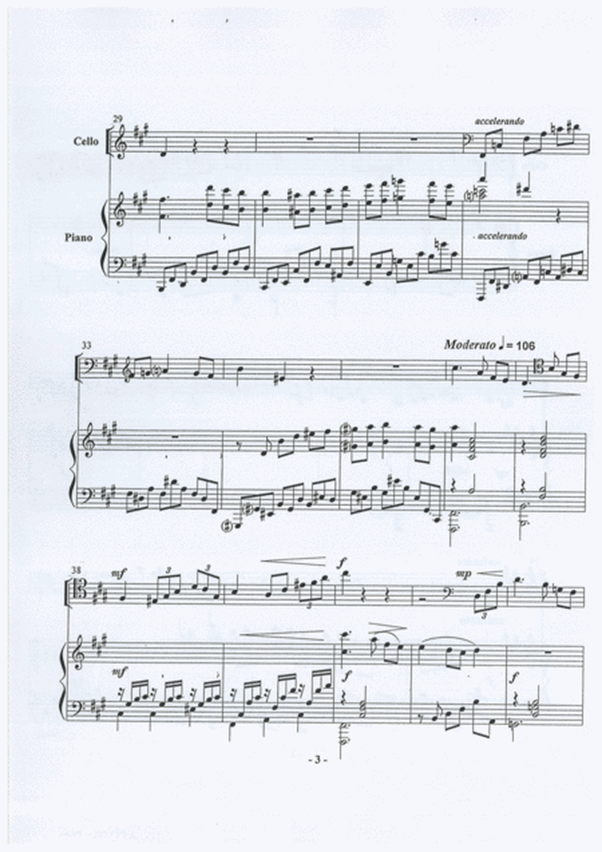 "Attire- moi" for Cello and Piano op. 2 No 11