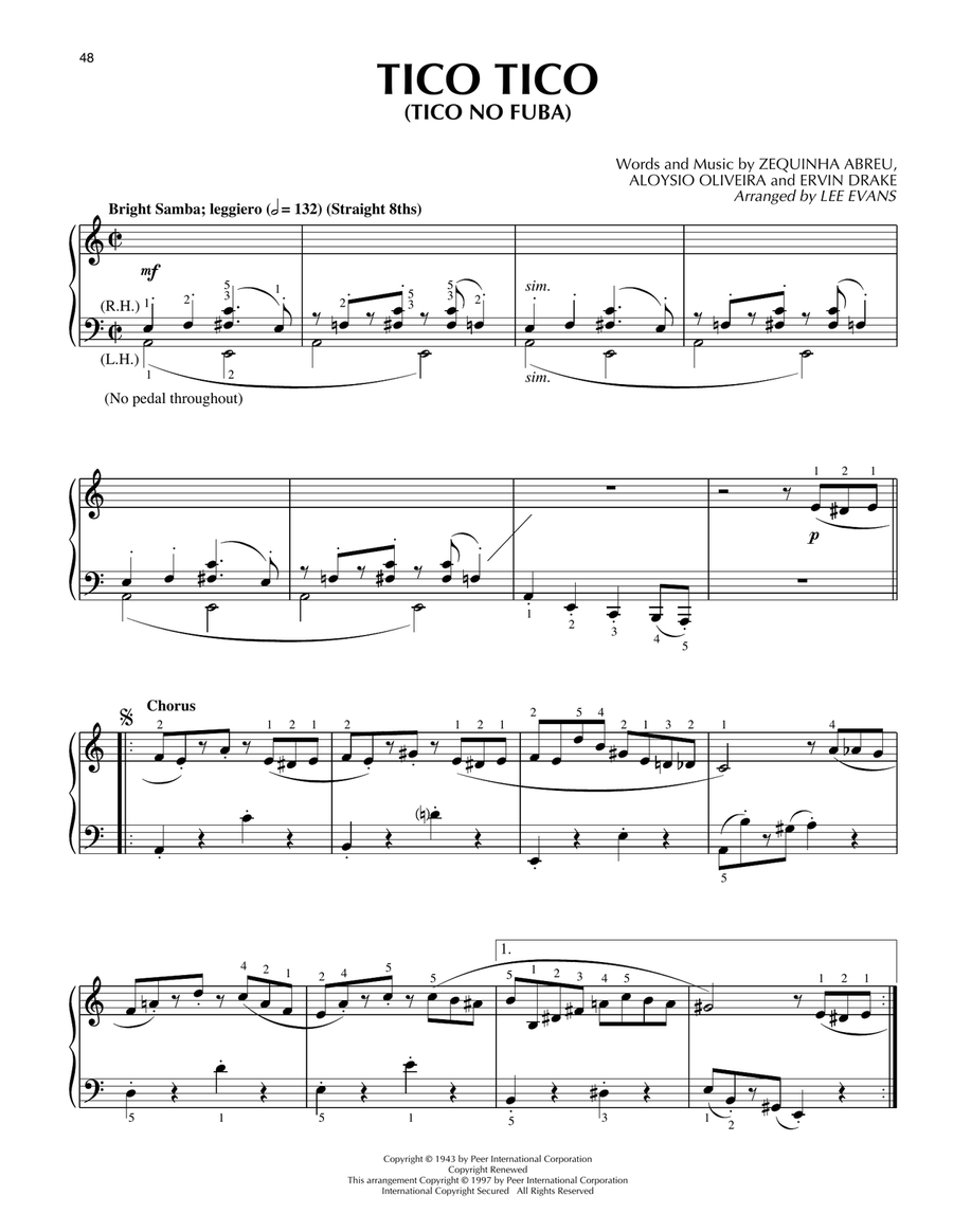 Tico Tico (Tico Tico No Fuba) Piano Solo scores gallery preview page 1