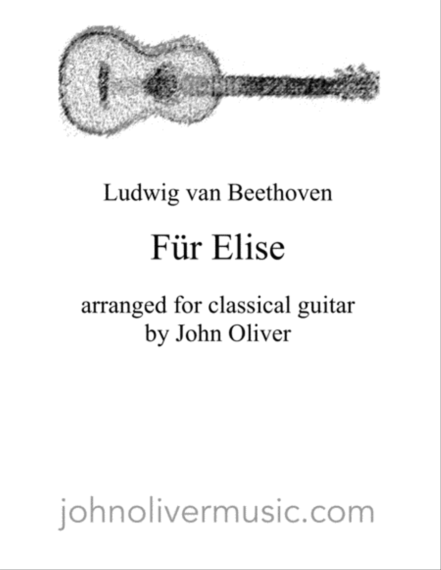 Für Elise for classical guitar Acoustic Guitar scores gallery preview page 1