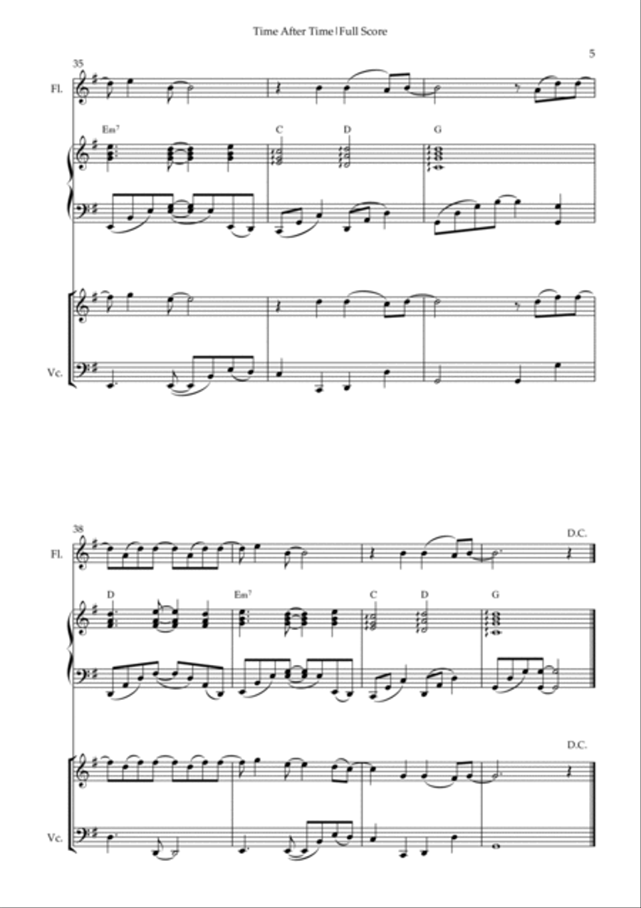 Time After Time Small Ensemble scores gallery preview page 5