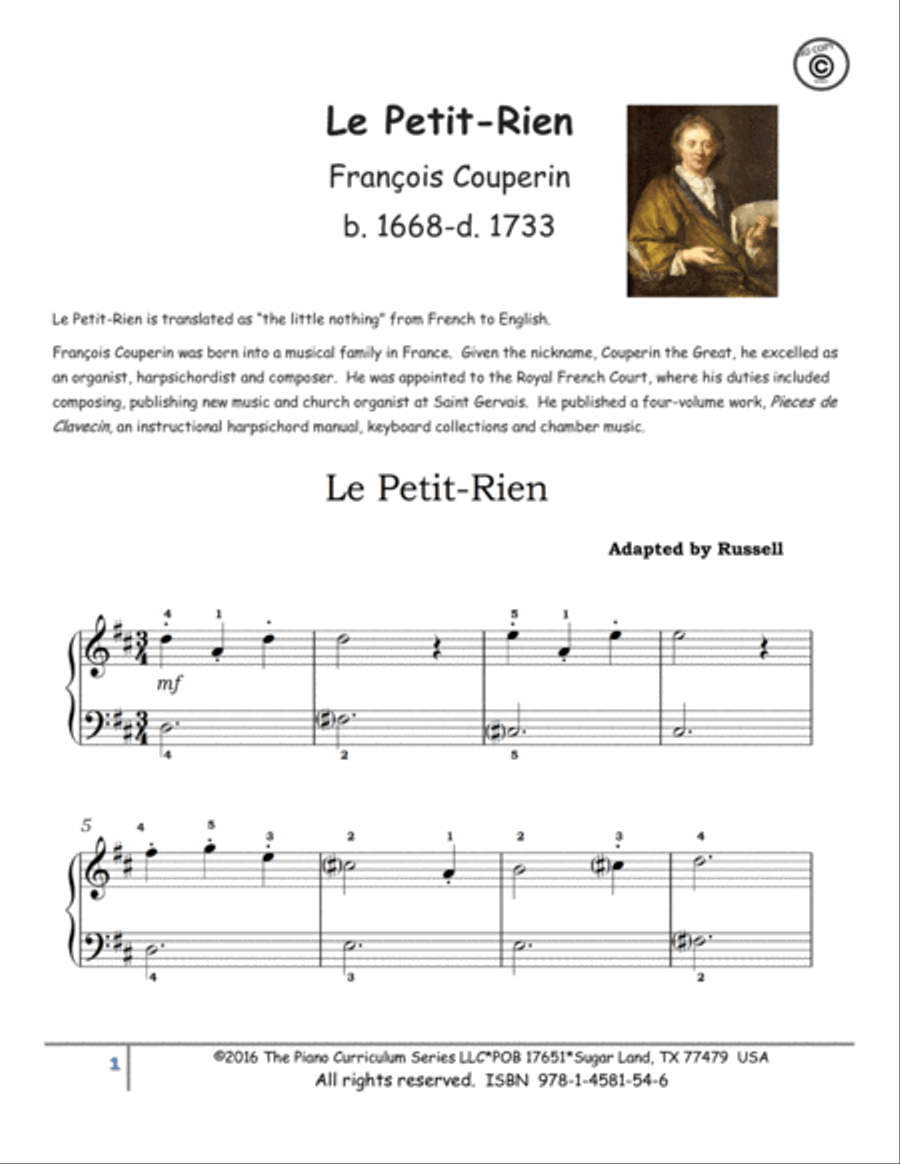 Le Petit Rien Easy Piano scores gallery preview page 2