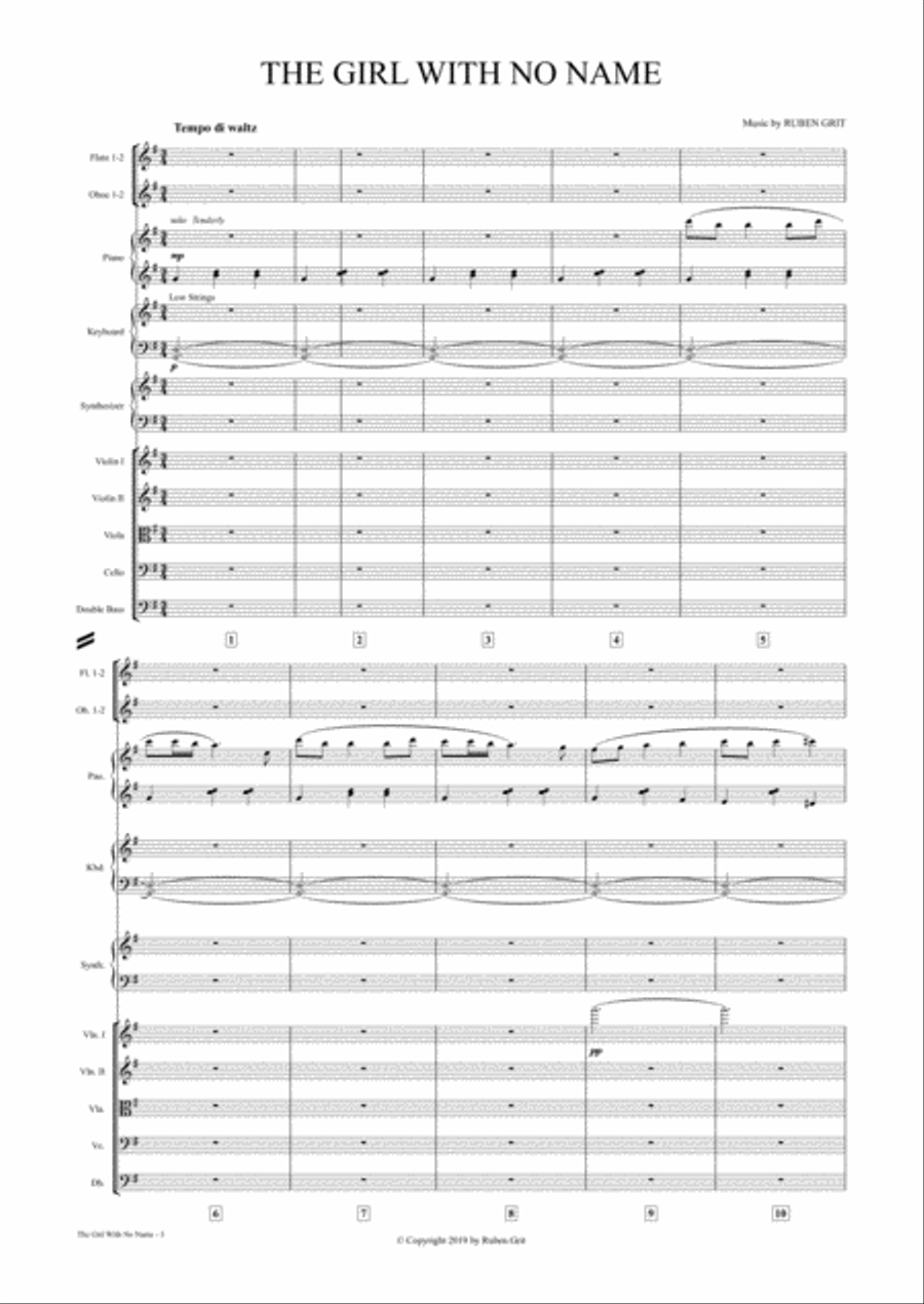 The Girl With No Name The Girl With No Name Full Orchestra scores gallery preview page 3