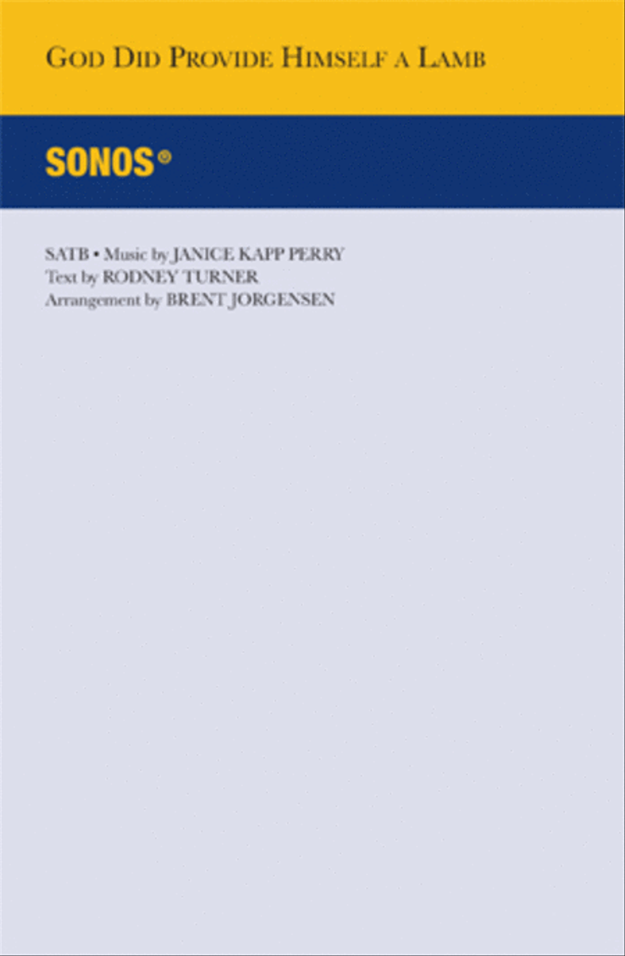 God Did Provide Himself a Lamb – SATB 4-Part scores gallery preview page 1