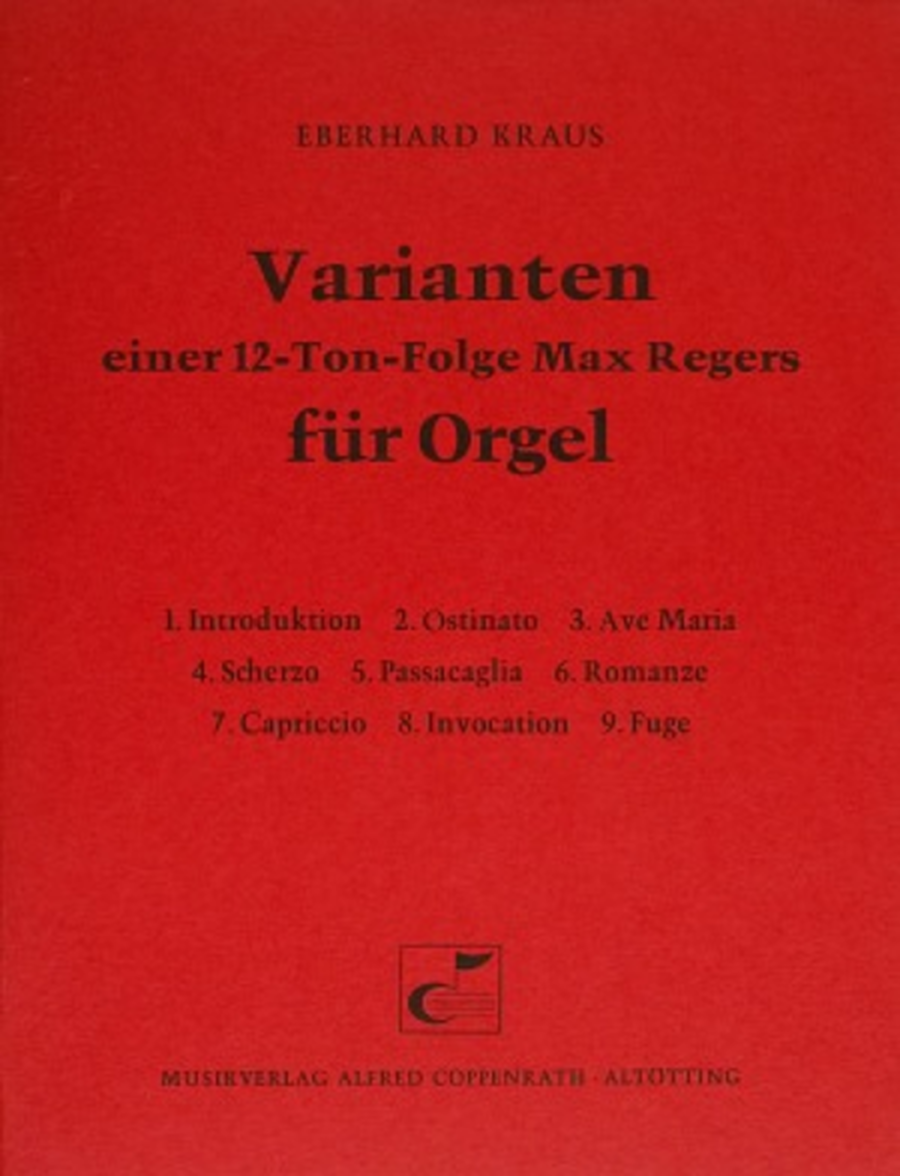 Varianten einer 12-Ton-Folge Max Regers