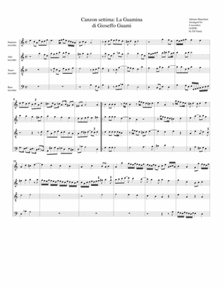 Canzon no.7 a4 (1596) (arrangement for 4 recorders)