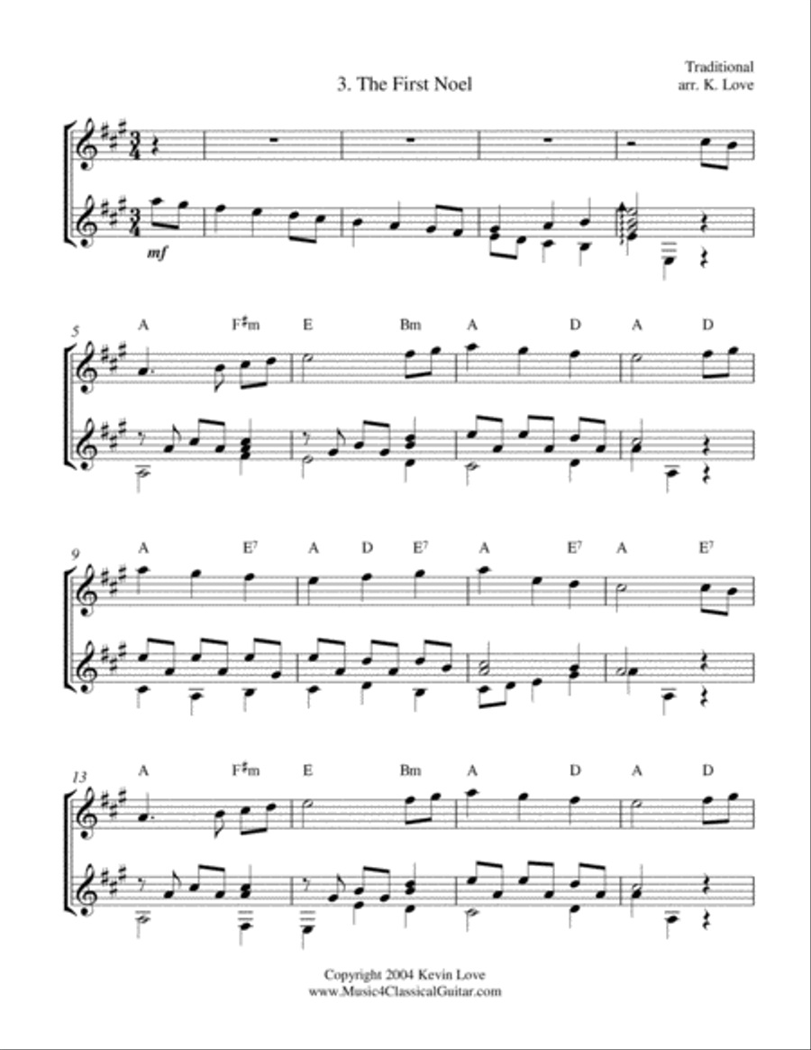 A Christmas Primer (Violin and Guitar) - Score and Parts String Duet scores gallery preview page 3