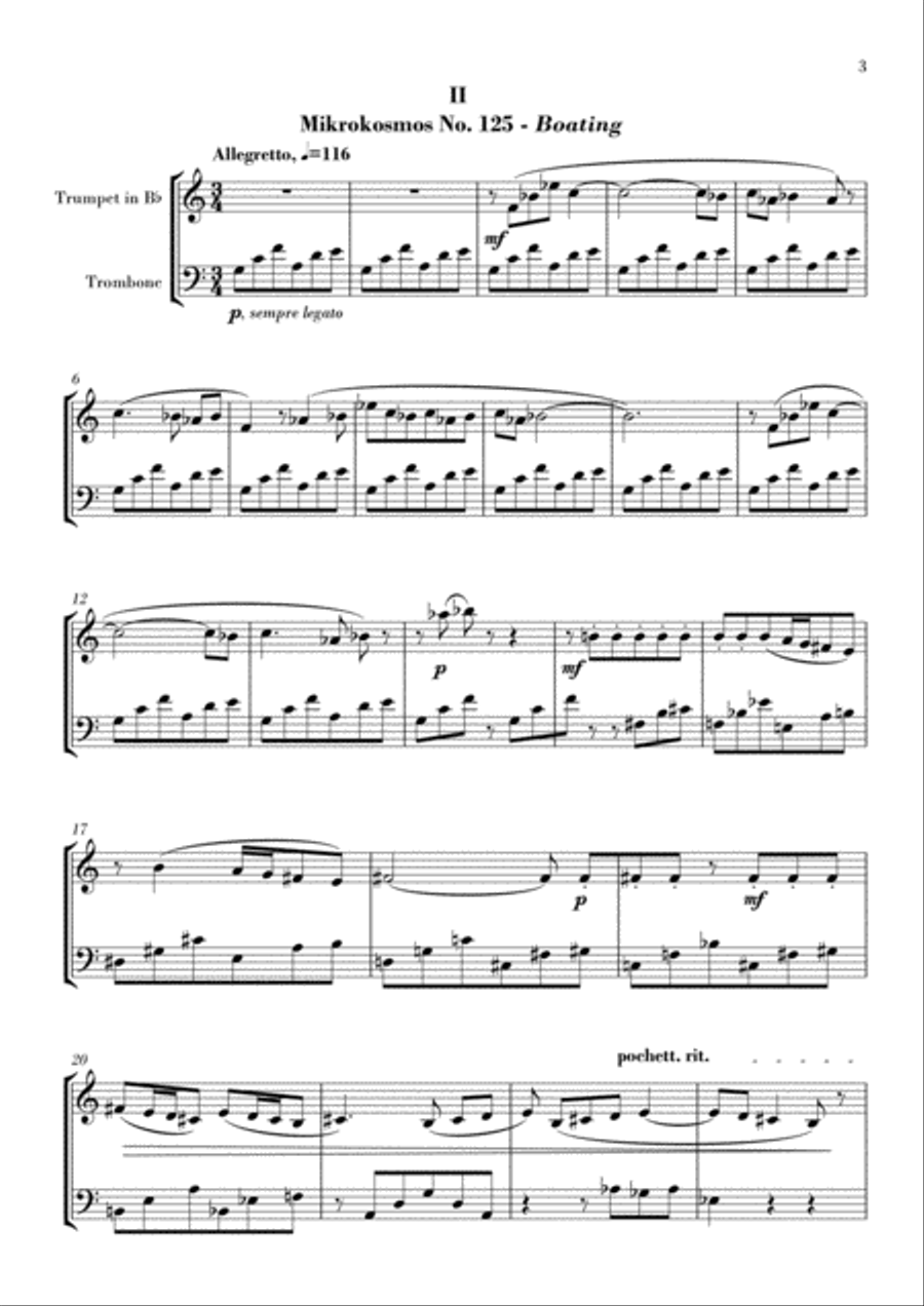 5 Duos Brass Duet scores gallery preview page 4