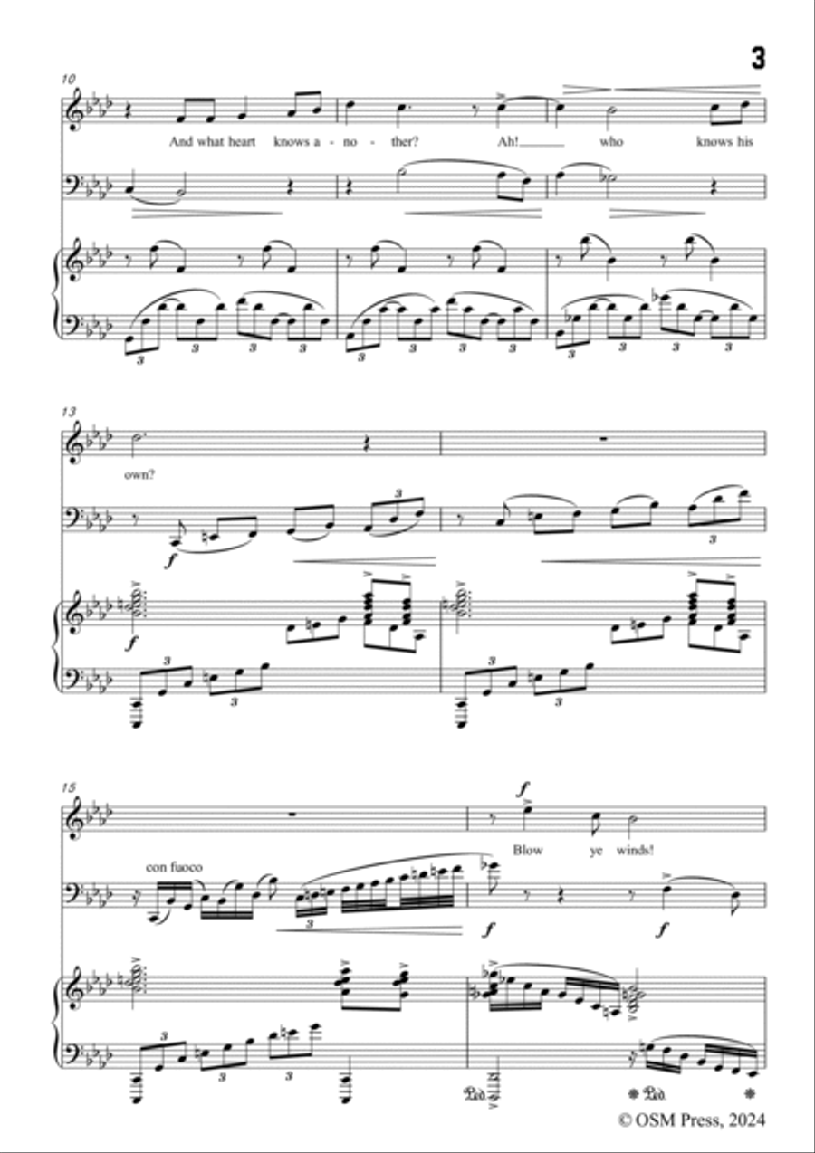 Frank Bridge-Far,far from each other,in f minor,for Voice,Cello and Piano Small Ensemble scores gallery preview page 3