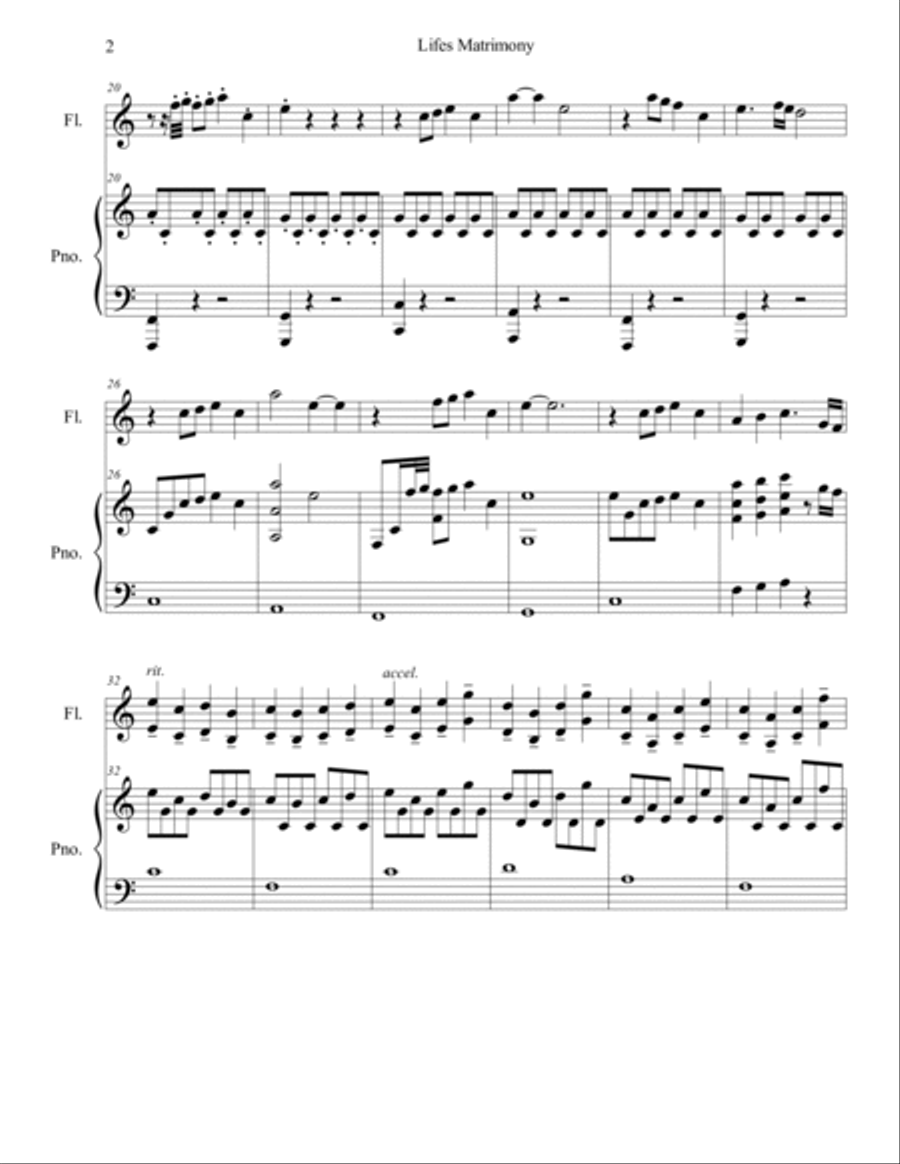 Life's Matrimony (Flute & Piano Duet) - DKM Woodwind Duet scores gallery preview page 2