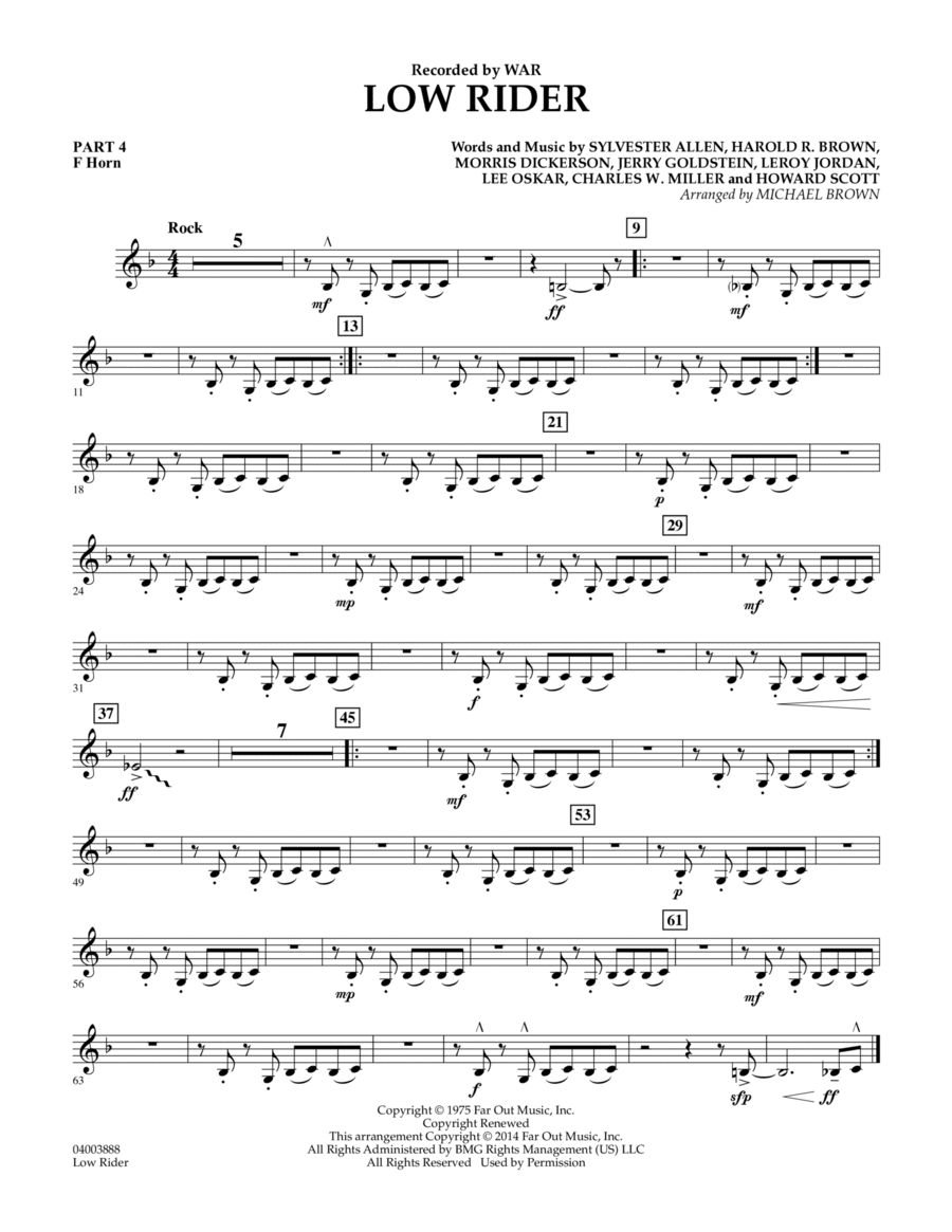 Low Rider - Pt.4 - F Horn