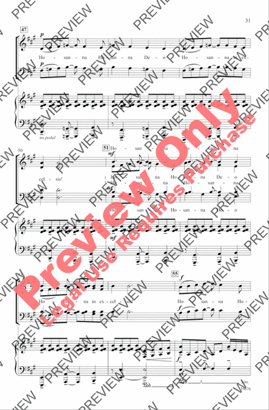 Missa Festiva Missa Festiva 4-Part scores gallery preview page 34