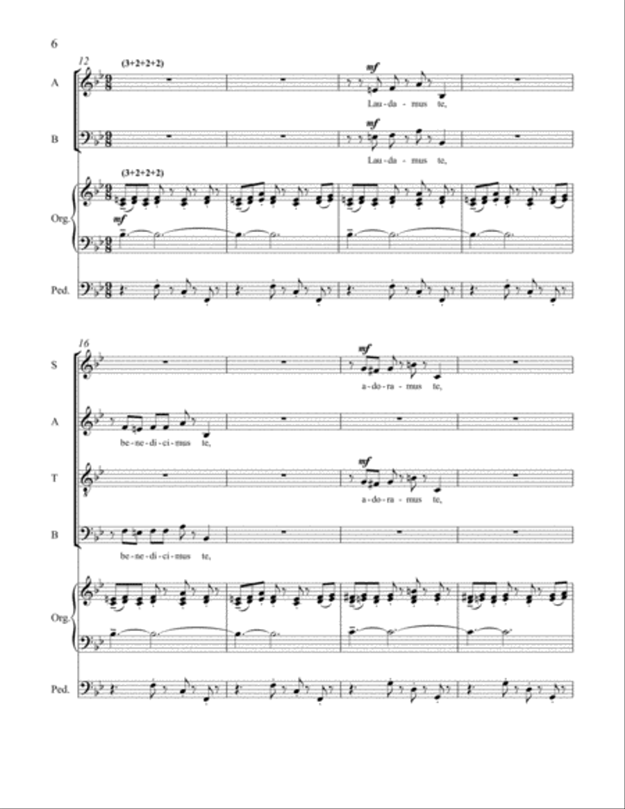 Missa Brevis 4-Part scores gallery preview page 6