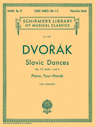 Book cover for Slavonic Dances, Op. 72 - Books 1 & 2