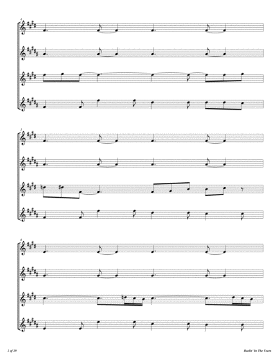 Reeling In The Years Reeling In The Years Woodwind Quartet scores gallery preview page 3