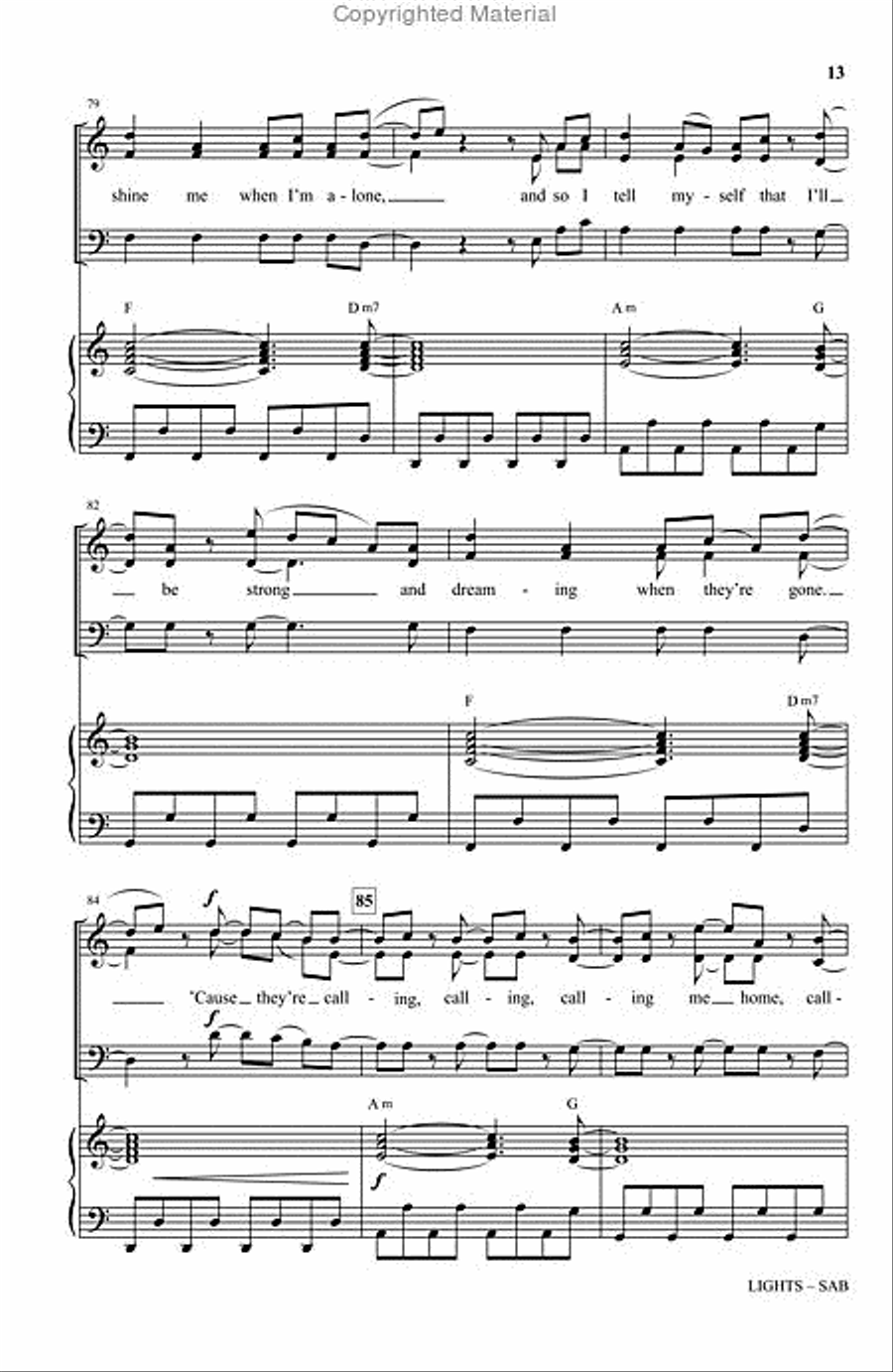 Lights 3-Part scores gallery preview page 13