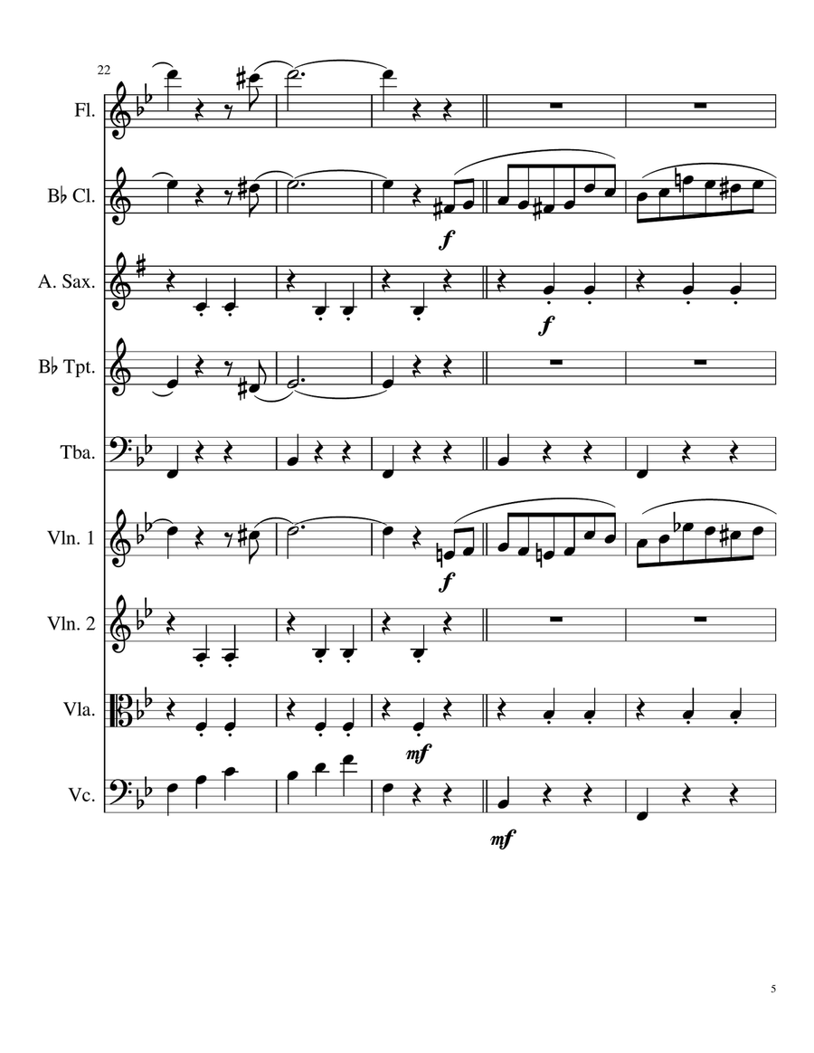 Voices of Spring / Frühlingsstimmen Waltz, Op. 410 - J Strauss Jr. (Mixed Ensemble) Large Ensemble scores gallery preview page 5
