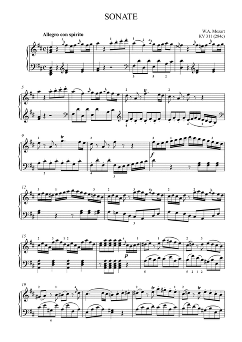 Mozart-Piano Sonata No.9 in D major, K.311 image number null