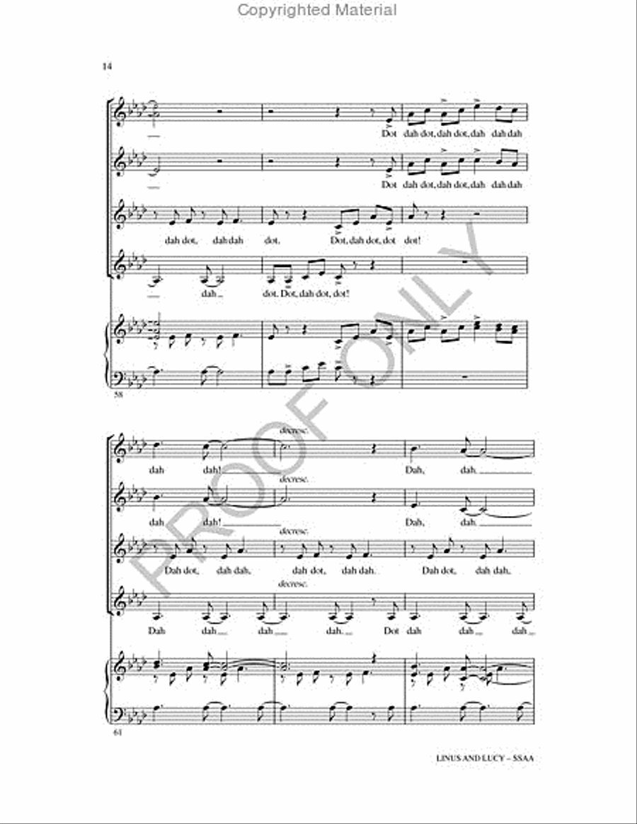 Linus and Lucy Linus and Lucy SSAA scores gallery preview page 13