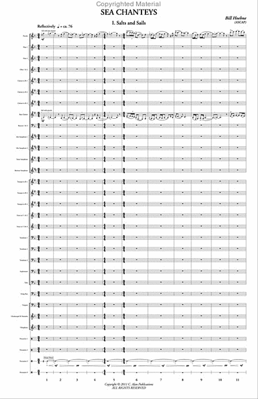 Sea Chanteys Concert Band scores gallery preview page 2