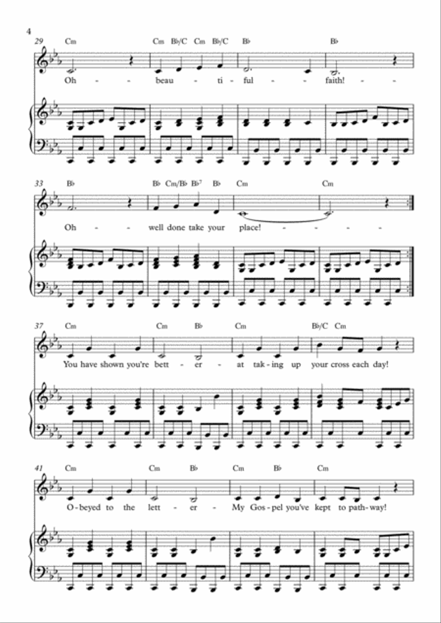 Beautiful Faith Voice scores gallery preview page 4