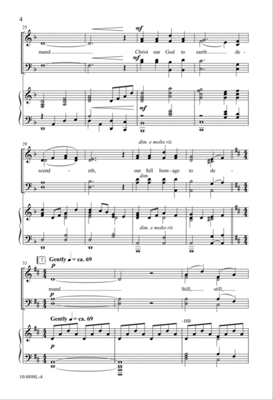 Christ Is Born This Holy Night 4-Part scores gallery preview page 4