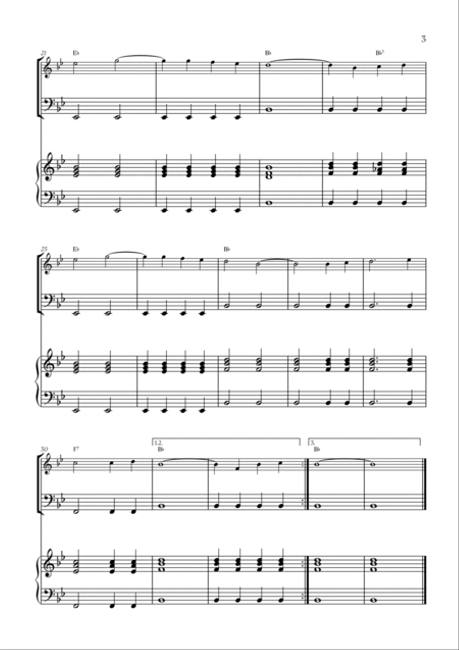 You Are My Sunshine Trombone Duet scores gallery preview page 3