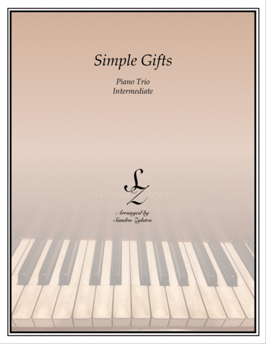 Simple Gifts (1 piano, 6 hands trio) Piano Trio scores gallery preview page 1