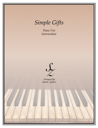 Simple Gifts (1 piano, 6 hands trio)
