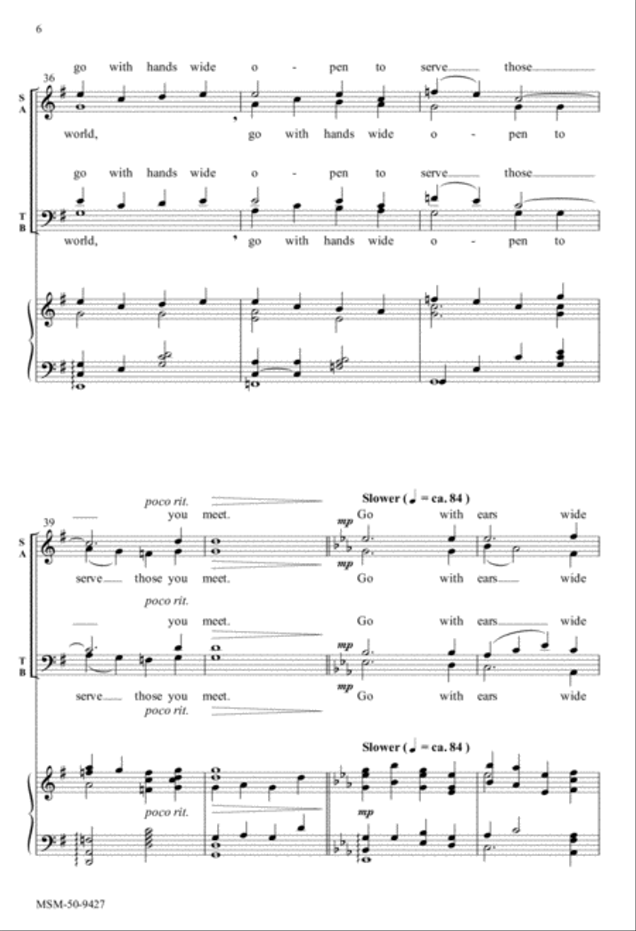 Go Into the World Go Into the World 4-Part scores gallery preview page 6