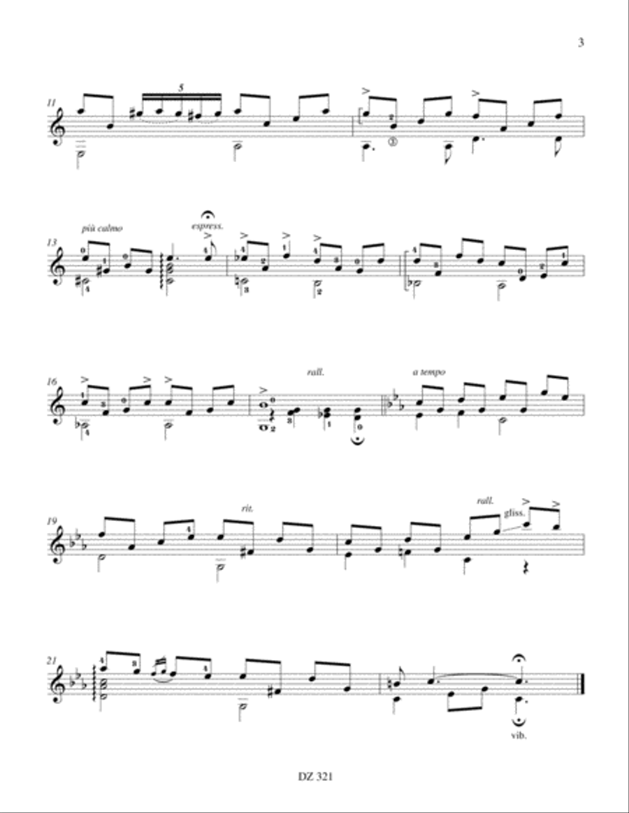 Domino en do mineur, Le lièvre et le circaète Classical Guitar scores gallery preview page 3