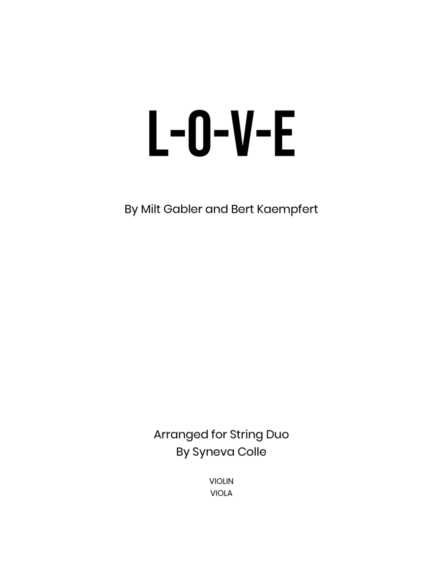 L-o-v-e String Duet scores gallery preview page 1