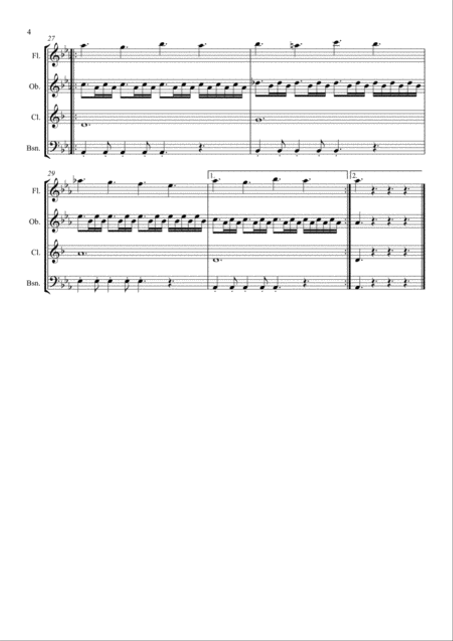 Happy Xmas (War Is Over) Happy Xmas (War Is Over) Woodwind Quartet scores gallery preview page 5