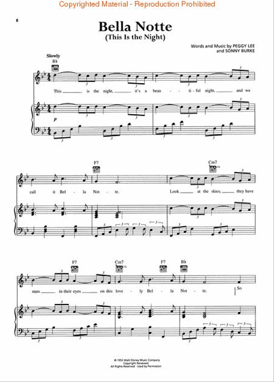 Lady and the Tramp Lady and the Tramp Piano, Vocal, Guitar scores gallery preview page 2