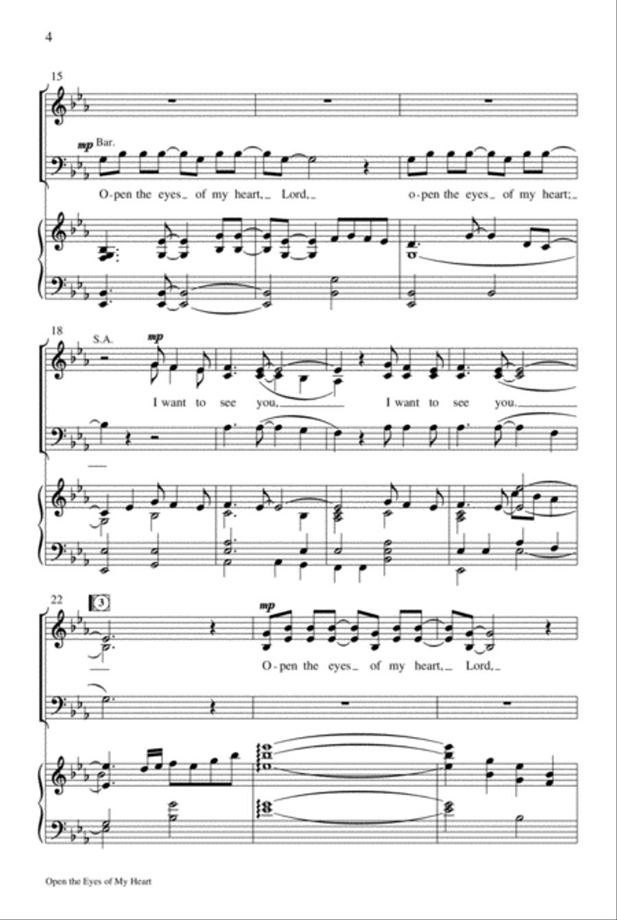 Open the Eyes of My Heart 3-Part scores gallery preview page 3