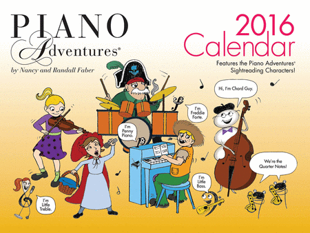 2016 Faber Piano Adventures Calendar