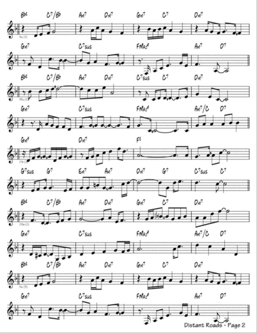 Distant Roads Easy Piano scores gallery preview page 2