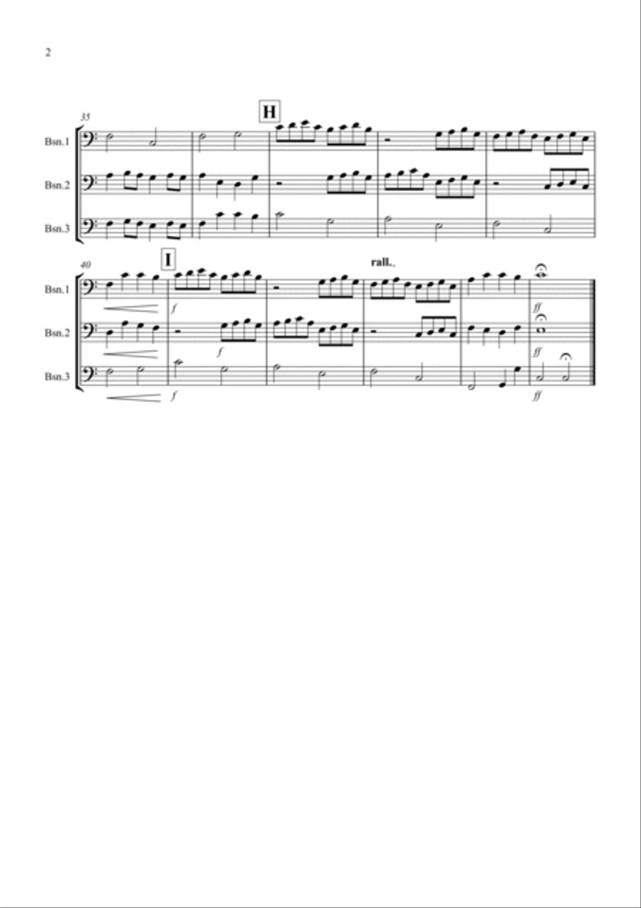 Pachelbel's Canon for Bassoon Trio Woodwind Trio scores gallery preview page 2