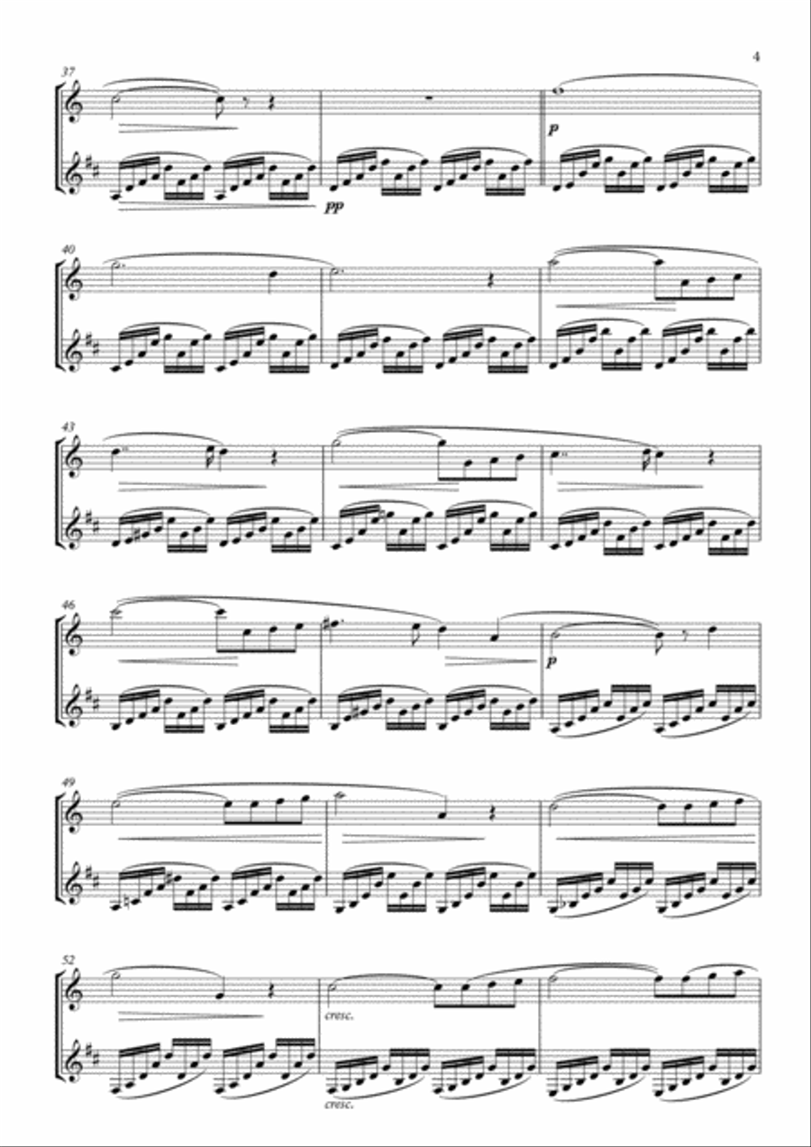 Ave Maria arranged for Flute & Clarinet Duet Woodwind Duet scores gallery preview page 5
