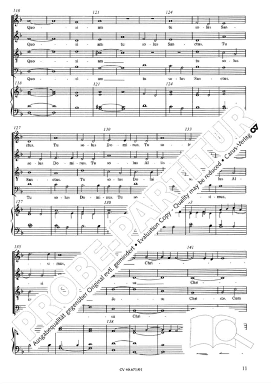 Mass in F major (Missa in F. Selva morale et spirituale) 4-Part scores gallery preview page 27