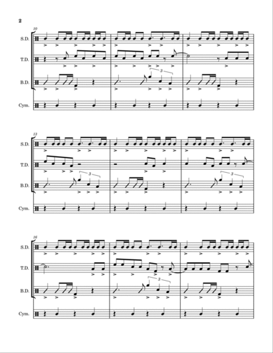 Seven Nation Army Marching Band scores gallery preview page 2