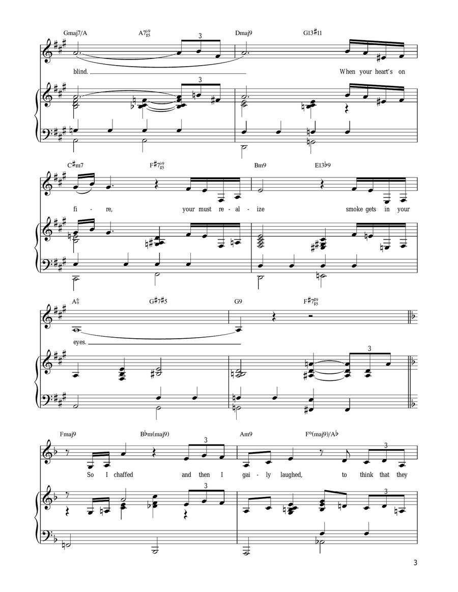 Smoke Gets In Your Eyes Piano, Vocal, Guitar scores gallery preview page 3