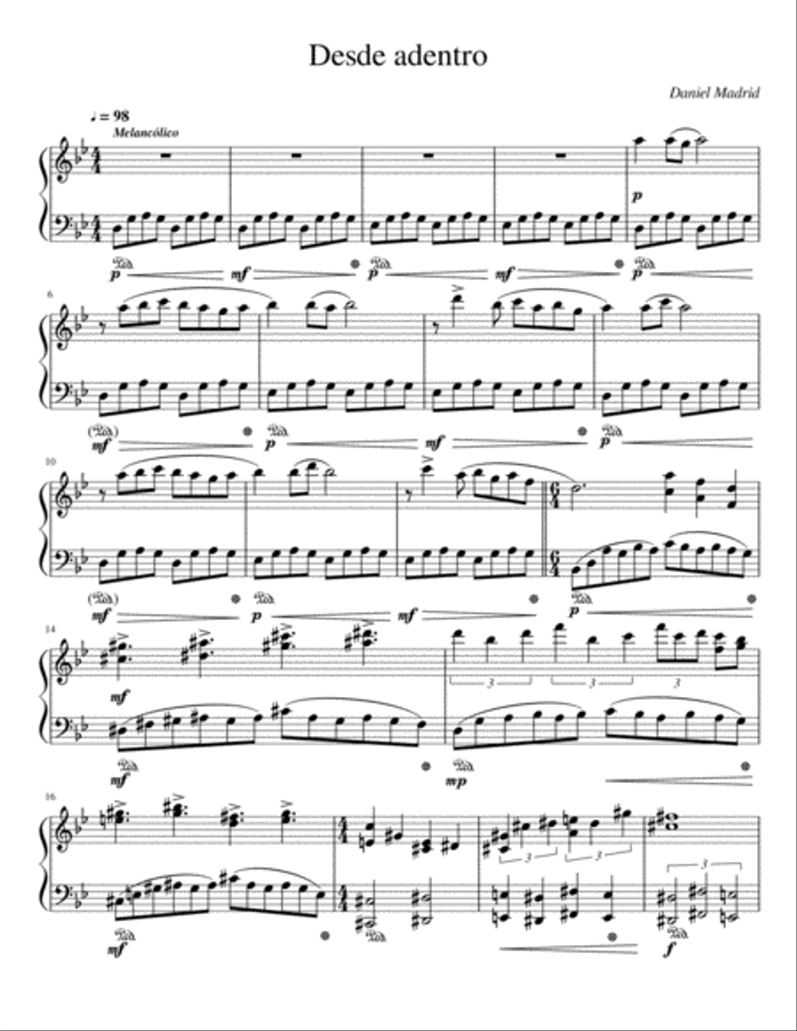 Desde Adentro Desde Adentro Piano Solo scores gallery preview page 2