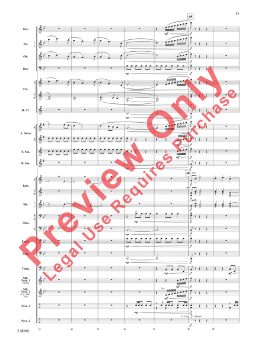 Eternal Flame Concert Band scores gallery preview page 16