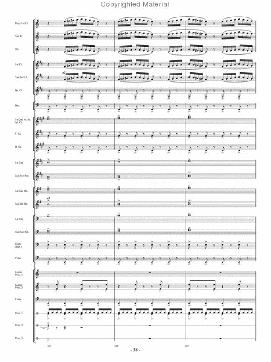 In Pursuit of Troy Concert Band - Sheet Music page 36